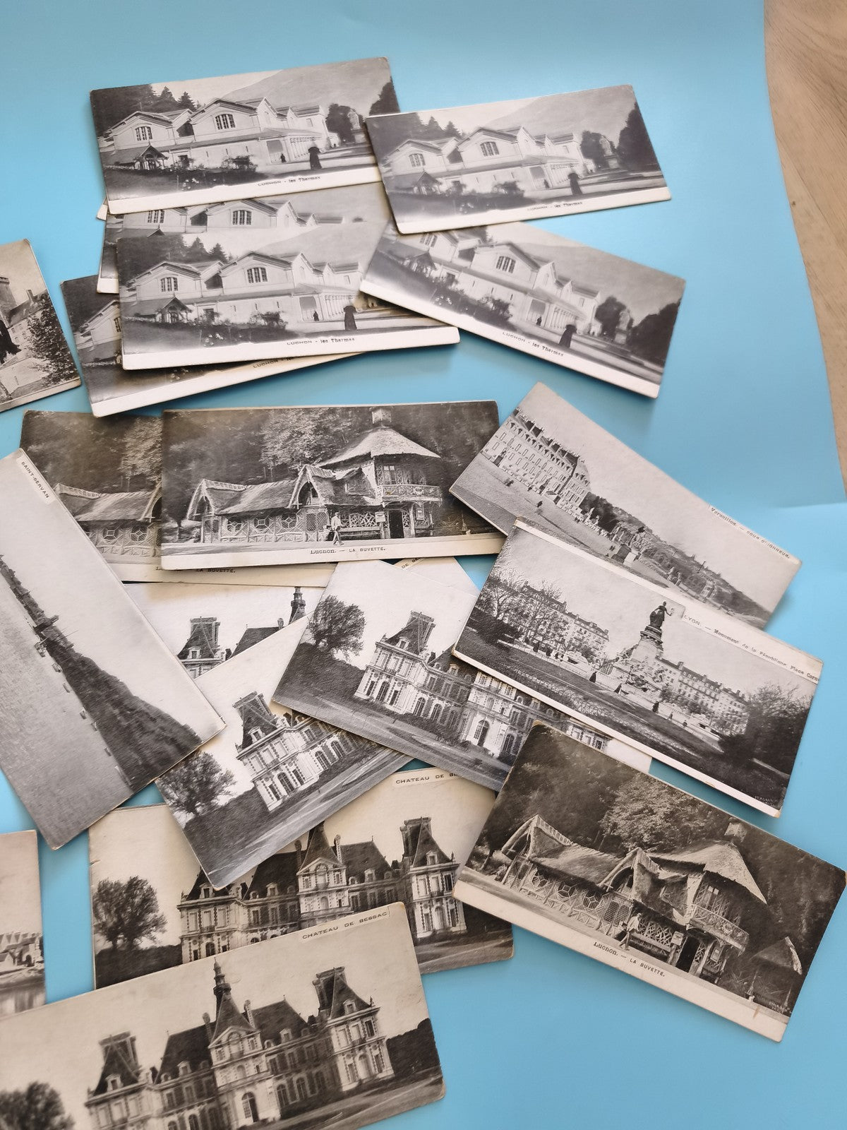 Lot cartes postales anciennes vintage neuves, collection rétro, papeterie rare