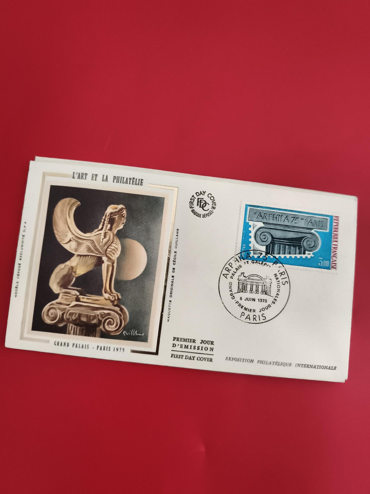 Première Jour d'Émission Grand Palais 1975 FDC Art Philatélie Paris