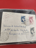 Ancienne enveloppe oblitérée premier jour Maroc 1959 timbres philatélie Rabat