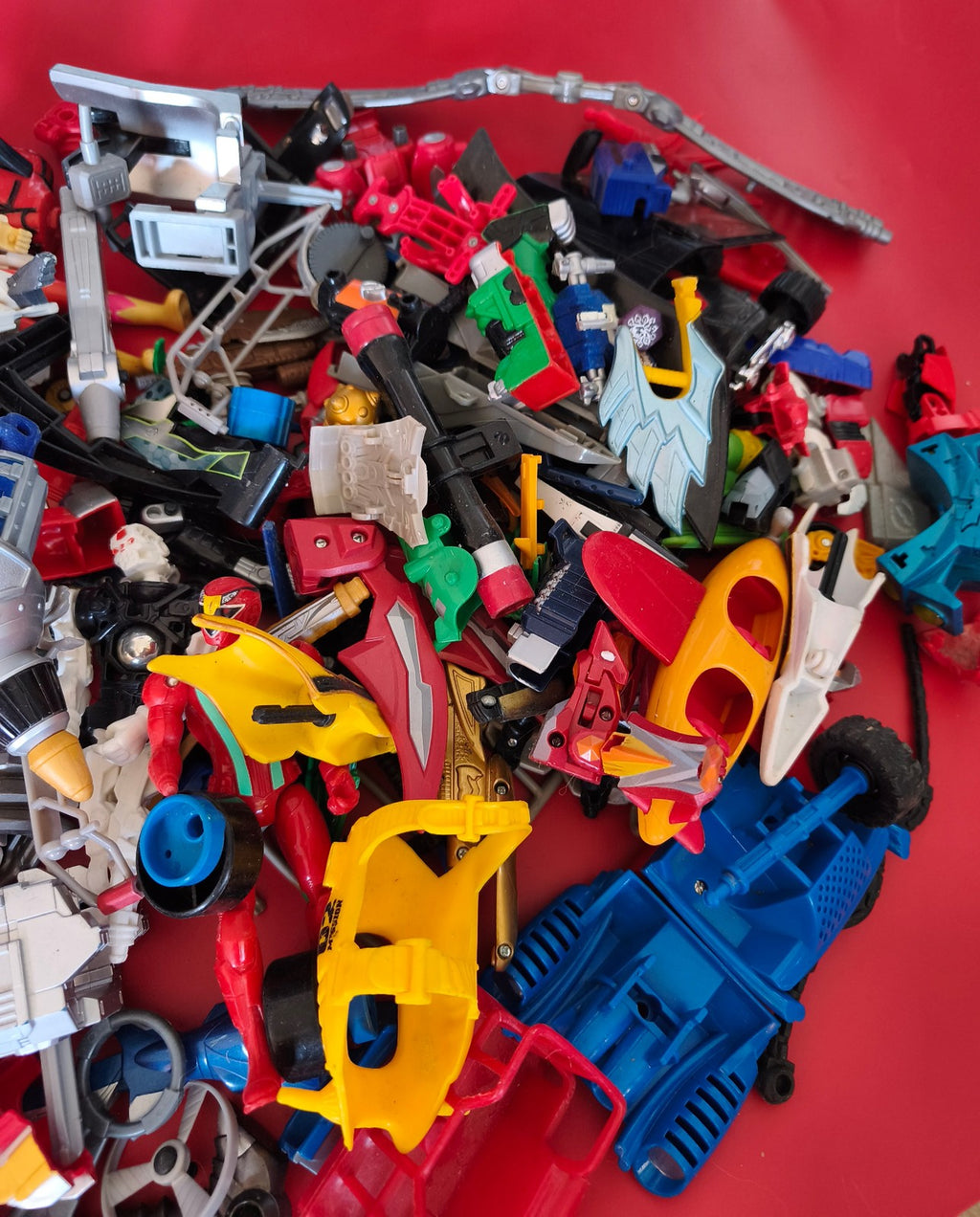 Lot pièces détachées Transformers Power Rangers robots figurines jouets enfants