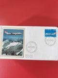 Enveloppe philatélie Swissair avion timbre Helvetia 2FR premier jour