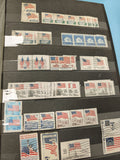 Lot anciens timbres USA oblitérés drapeau américain philatélie collection