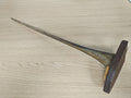 Pointe d?espadon naturalisée vintage sur plaque bois, taxidermie ancien déco