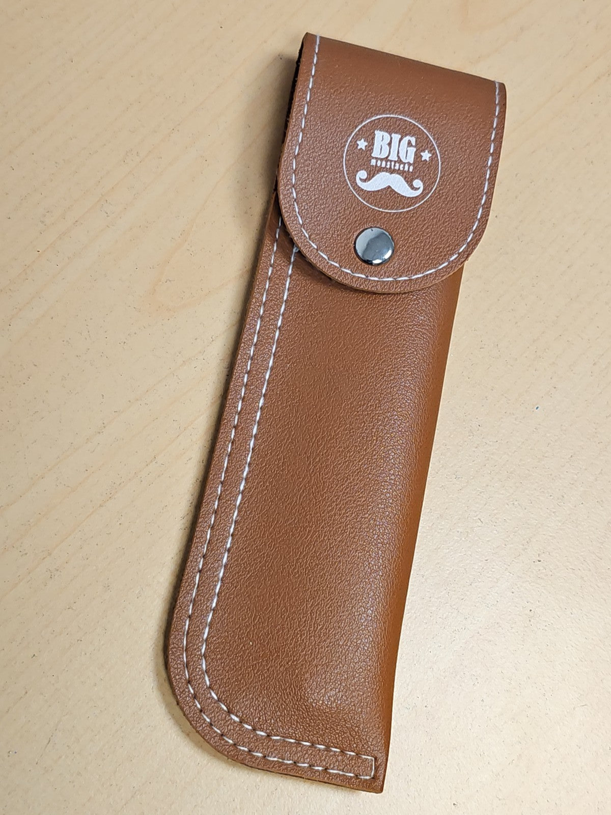 Rasoir de précision Big Moustache avec étui cuir, coupe-choux manuel d'occasion