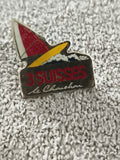 Pin's vintage 3 SUISSES le Chouchou, voilier, badge publicitaire années 80