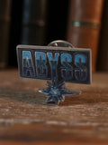 Pin's vintage ABYSS film rétro bleu gris badge collector années 80-90