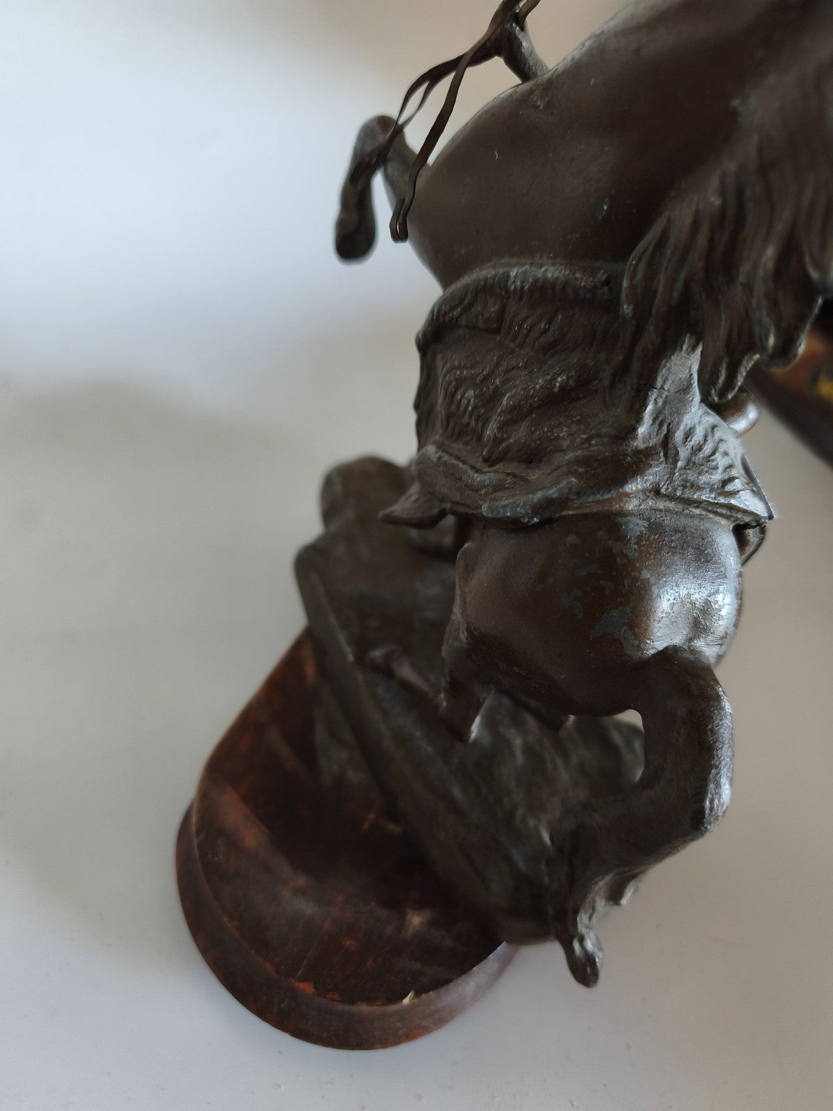 Vintage spelter horse statue old retro decorative sculpture collection