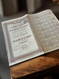 Action au porteur GBRF Maroc années 1920 ancien document financier vintage