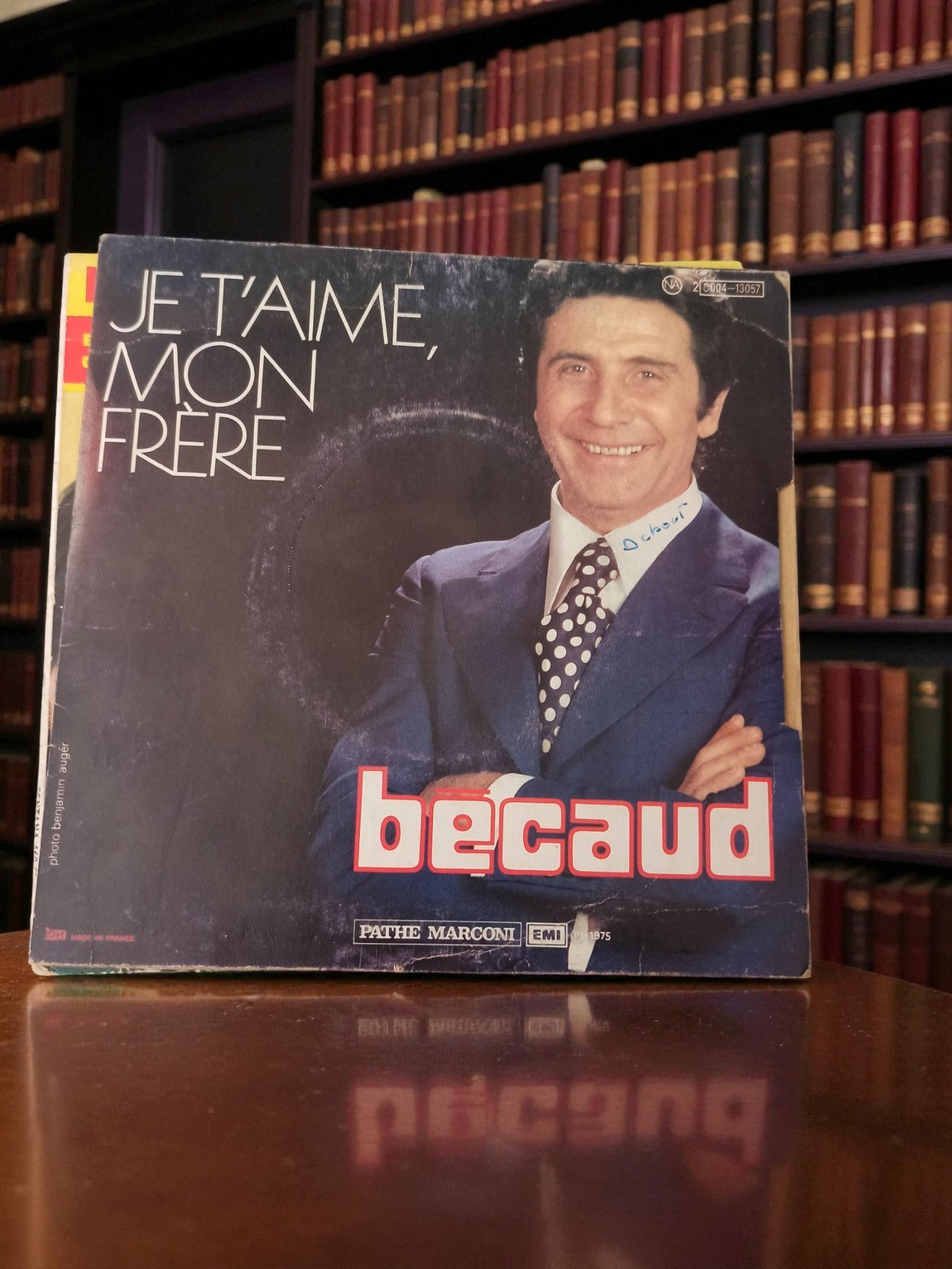 Vinyle 45 tours Bécaud Je t’aime mon frère 1975 rétro Pathé Marconi ancien