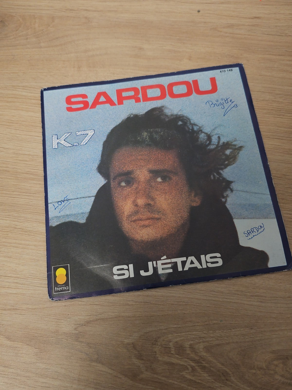 Vinyle 45 tours ancien Michel Sardou rétro collection disque vintage occasion