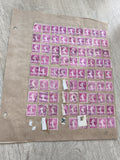 Gros lot ancien timbres Marianne 20c magenta sur planche philatélie étude