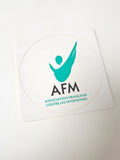 Vintage grand sticker publicitaire AFM ancien, autocollant rétro collection