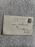 Carte postale ancienne timbrée France philatélie adressée manuscrite (Ref 1)
