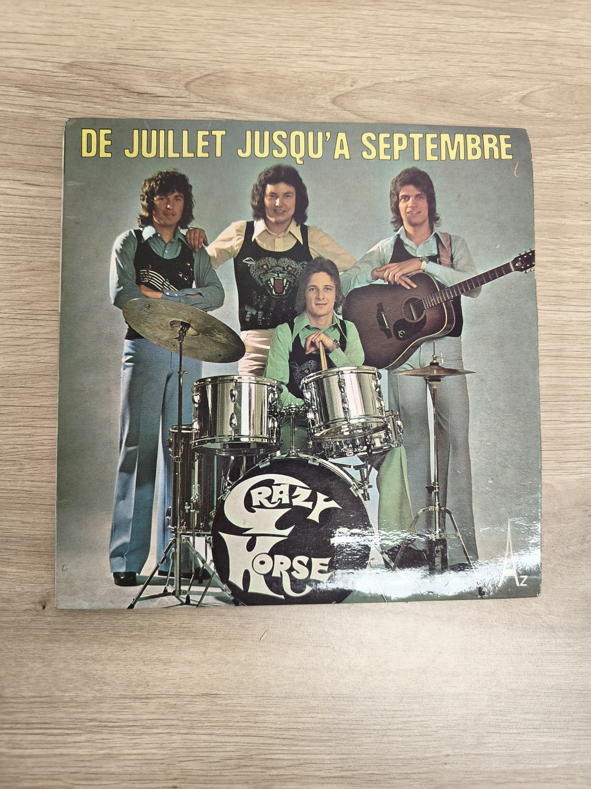 Vinyle 45 tours Crazy Horse ? De juillet jusqu?à septembre, pochette groupe