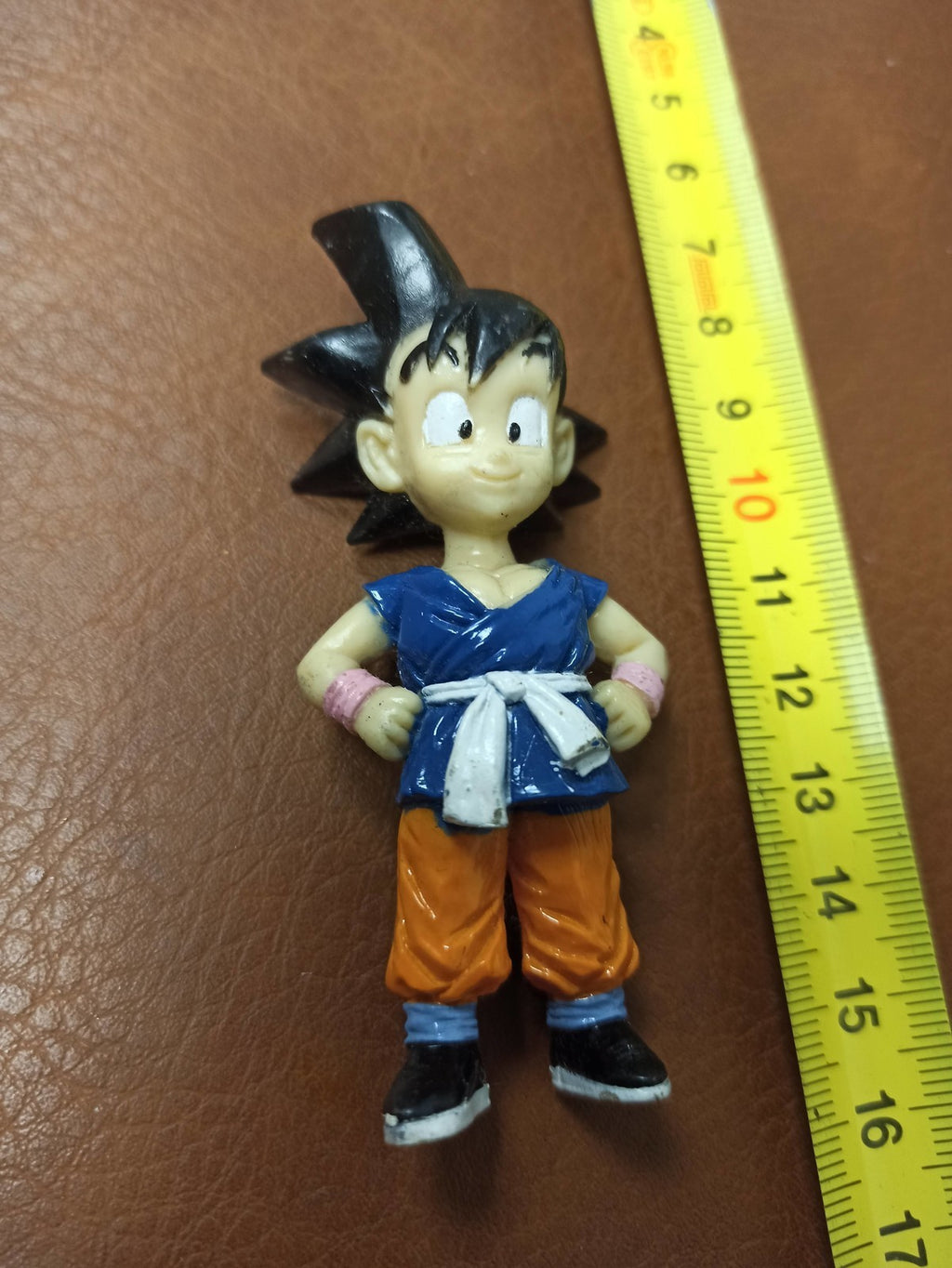 Figurine Dragon Ball Z Son Goku rétro vintage, jouet ancien DBZ bleu orange