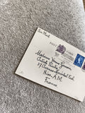 Lettre Air Mail 1966 timbre Reine Elizabeth II philatélie Angleterre