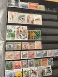 Lot timbres Asie multicolores thématiques paysages personnages animaux fleurs