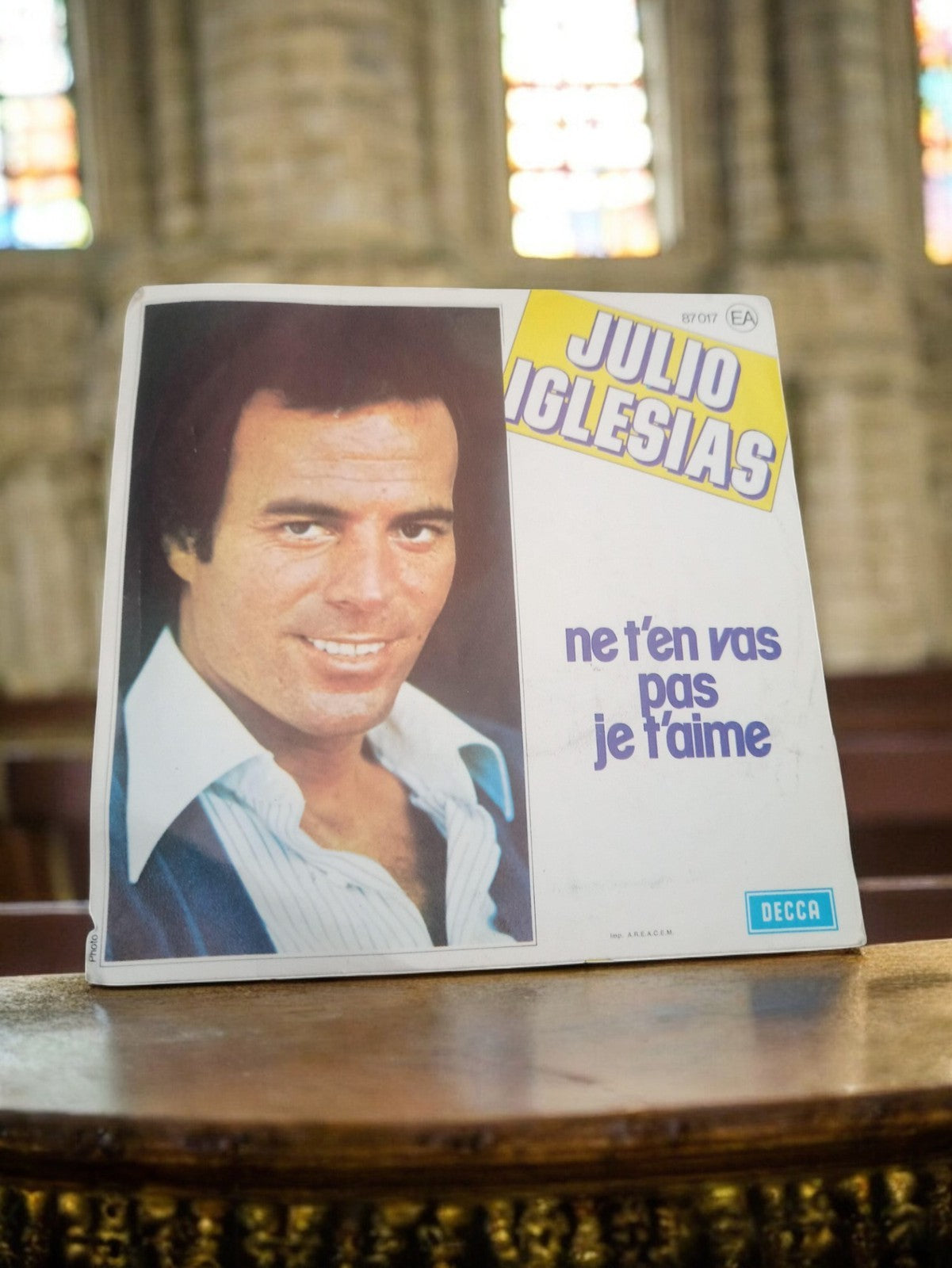 Vinyle 45 tours Julio Iglesias DECCA vintage pochette photo - Ne t’en vas pas