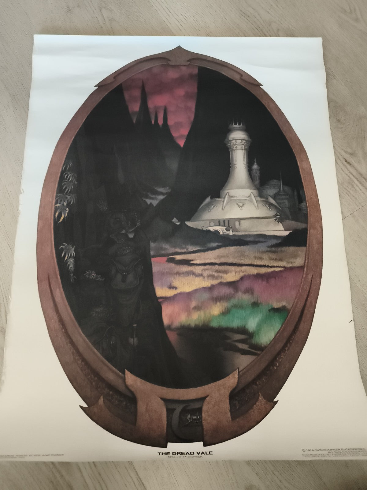 Affiche vintage The Dread Vale fantasy 1978 illustration BD décor sombre