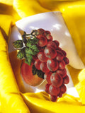 Chromo ancien mini, grappe de raisin, école vintage, image pédagogique