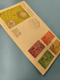 Ancienne enveloppe premier jour FDC Vietnam 1964 timbres colorés météorologie