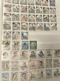 Lot de timbres Italie oblitérés, motifs châteaux et portraits, multicolores