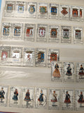 Lot anciens timbres oblitérés Espagne, blasons & costumes régionaux vintage