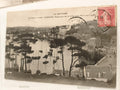 Carte postale ancienne Audierne Finistère panorama port Bretagne CPA timbre
