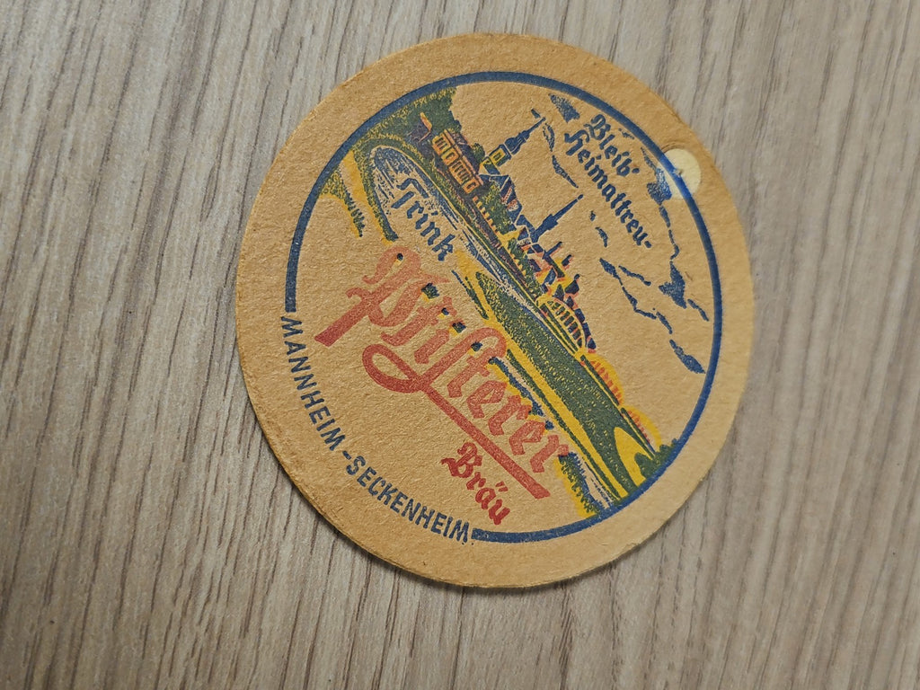 Sous-bock ancien rétro bière Prifterer, collection vintage, rare coaster pub