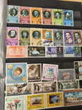 Lot de timbres Jordanie multicolores oblitérés thématique personnages et événeme
