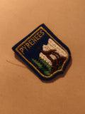 Écusson PYRÉNÉES ancien brodé chamois montagne badge vintage patch
