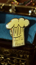 Pin's vintage Au P'tit Morard toque chef doré badge ancien rare