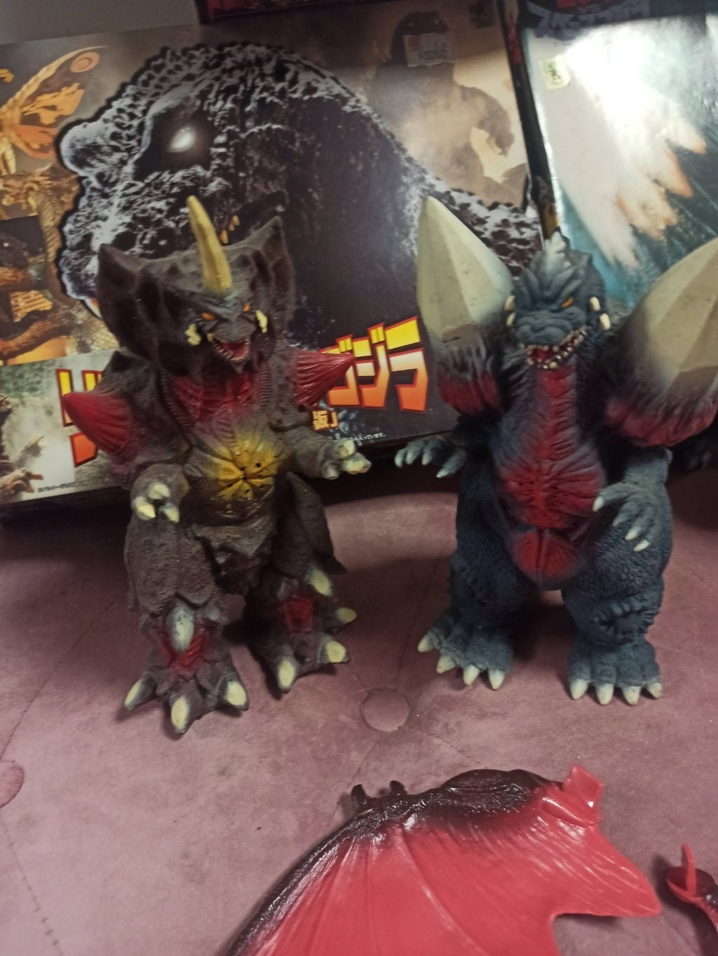 Figurines Godzilla Bandai Japon vintage – lot Kaiju Real Action Figure avec boît