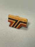 Vintage pin's Club Boom Boom géométrique émaillé, motif années 80, collection