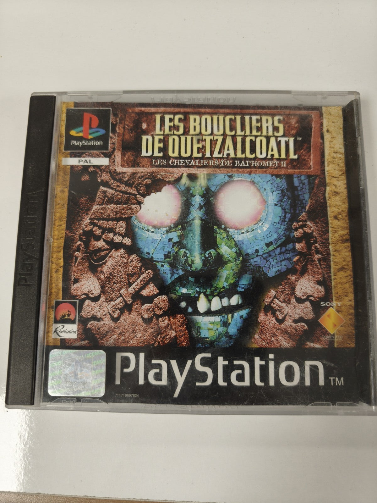 Boîte vide pour Les Boucliers de Quetzalcoatl PS1 Playstation, étui d?origine