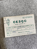 Carte QSL radioamateur CE3QC Oscar Anguita Chili ancienne QSL radio vintage
