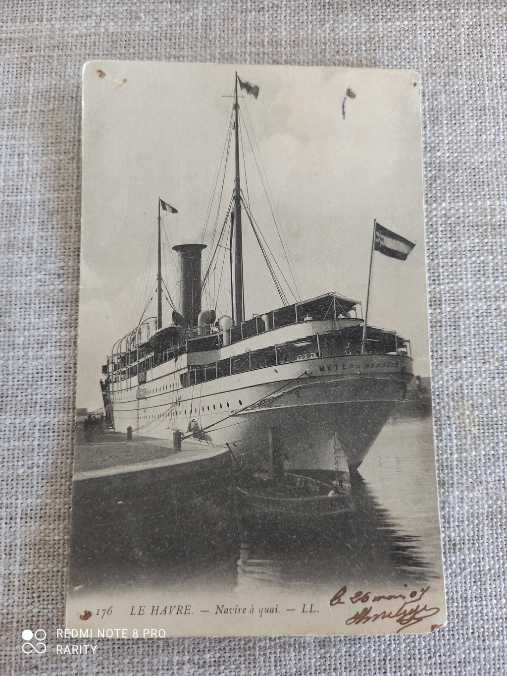 Carte postale ancienne paquebot Le Havre LL navire quai maritime vintage