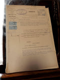 Document administratif ancien Marseille timbres fiscaux années 1940 arrêté préfe