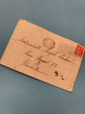 Lettre ancienne oblitérée Marseille 1925 timbre 50c philatélie (Ref 3)
