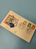 Enveloppe premier jour d?émission FDC Sabine avec timbres Marianne Paris