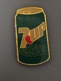 Pin's vintage rétro boisson 7up ancien badge publicitaire collection années 80