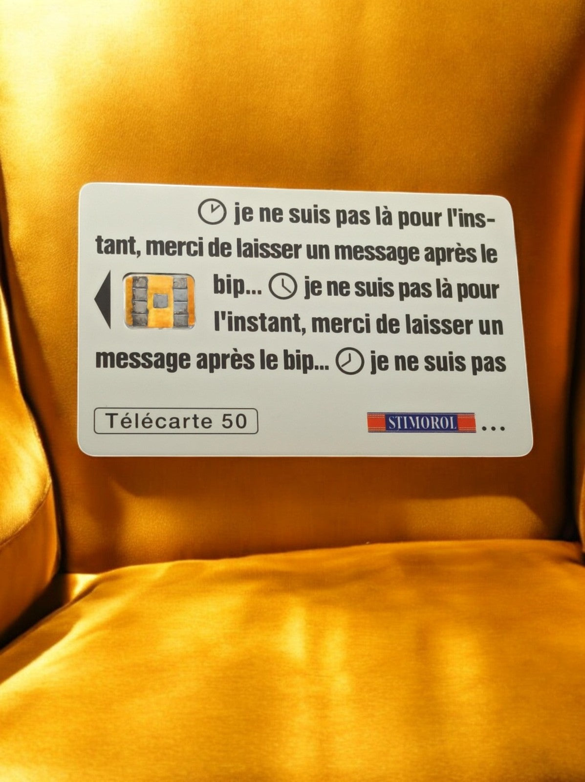 Carte téléphonique vintage Télécarte 50 Stimorol message humoristique collection