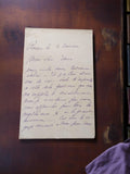 Lettre manuscrite ancienne XIXe siècle encre violette vintage rare