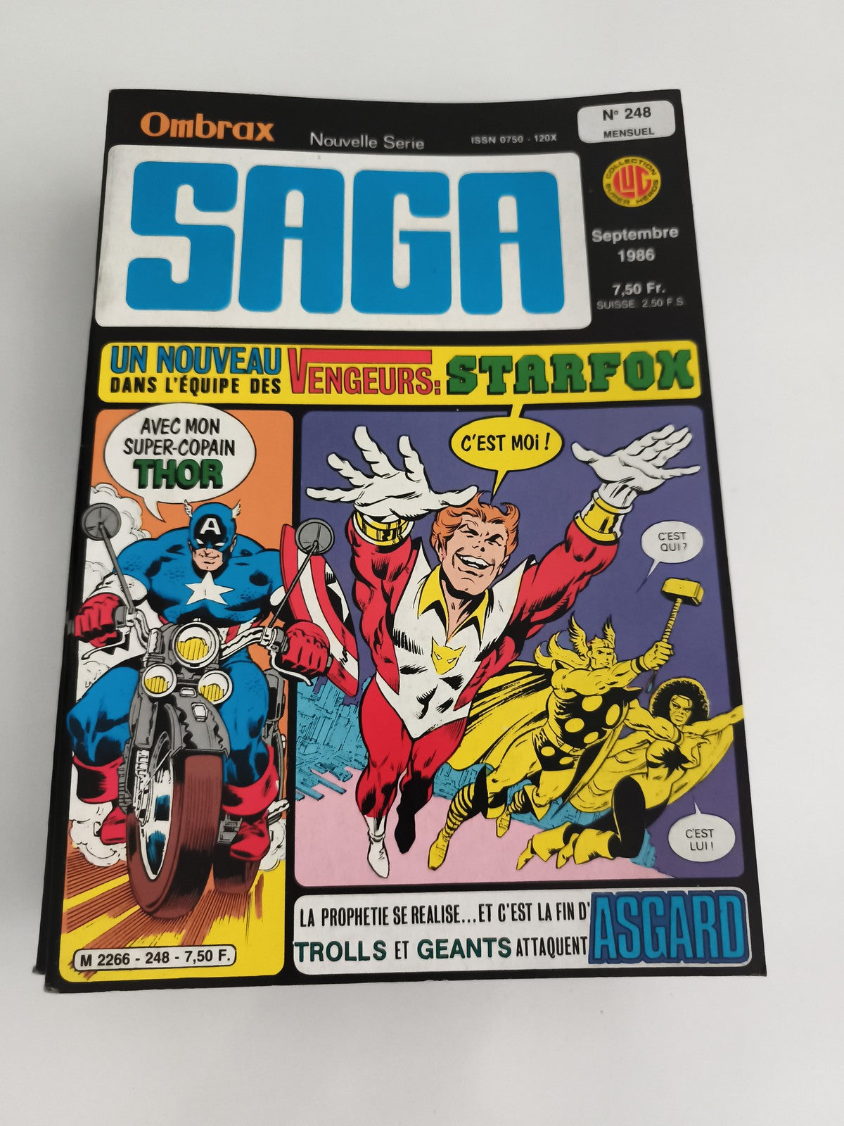 Comic vintage Ombrax Saga n°248 1986 Marvel Starfox Thor Avengers