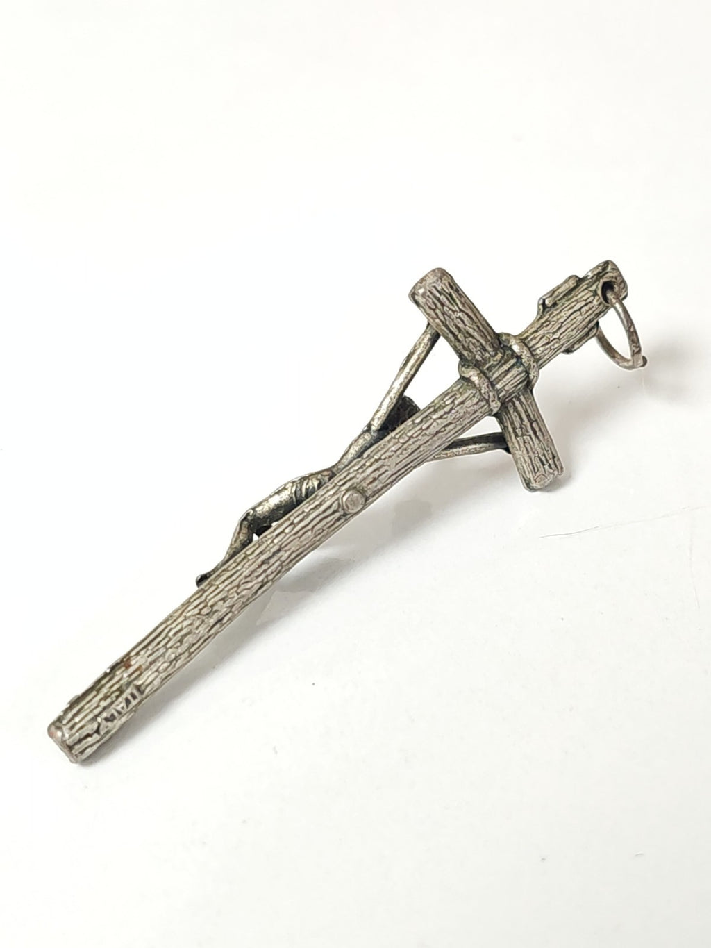 Vintage pendentif croix religieuse ancienne, bijou catholique rétro collection