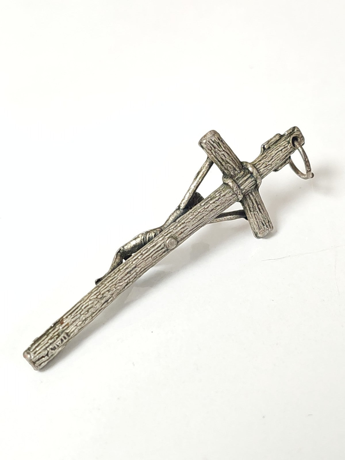 Vintage pendentif croix religieuse ancienne, bijou catholique rétro collection