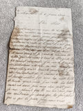 Lettre manuscrite ancienne 1917 WW1 Marseille papier quadrillé encre d’époque