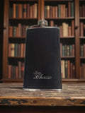 Flasque à alcool vintage Jours de Chasse rétro noir, ancienne gourde chasse