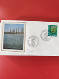 Enveloppe philatélie Premier Jour Suisse 1981 avec timbre et illustration paysag