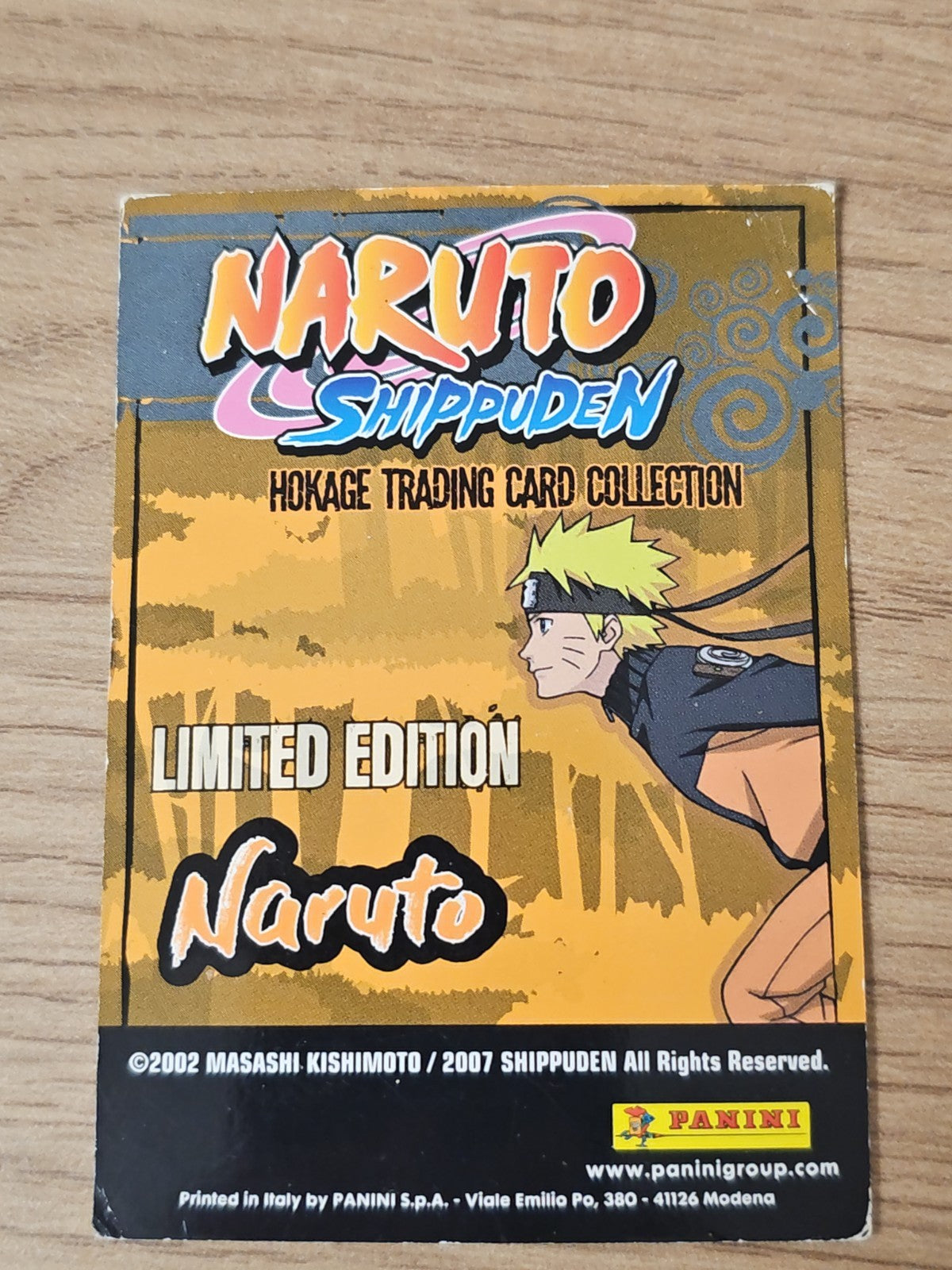 Carte Naruto Limited Edition Hokage Trading Card Collection Naruto